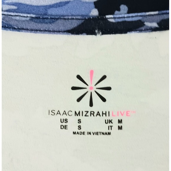 Isaac Mizrahi Live! Dress Women's Size S Blue Floral Pima V-Neck Swing Pre-owned - Picture 3 of 10